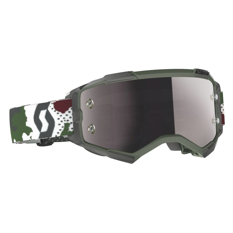 GOGGLE SCOTT FURY CAMO EDITION DARK GREEN SILVER CHROME WORKS