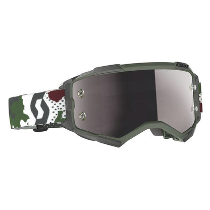 GOGGLE SCOTT FURY CAMO EDITION DARK GREEN SILVER CHROME WORKS