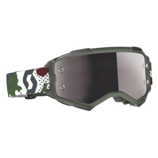 GOGGLE SCOTT FURY CAMO EDITION DARK GREEN SILVER CHROME WORKS