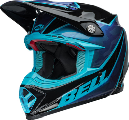 BELL Moto-9S Flex helm - Sprite Gloss Black/Blue
