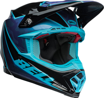 BELL Moto-9S Flex helm - Sprite Gloss Black/Blue