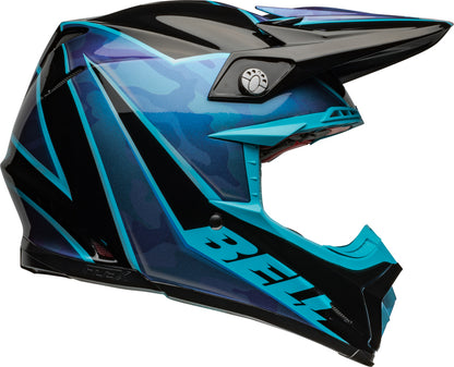 BELL Moto-9S Flex helm - Sprite Gloss Black/Blue