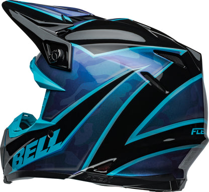 BELL Moto-9S Flex helm - Sprite Gloss Black/Blue
