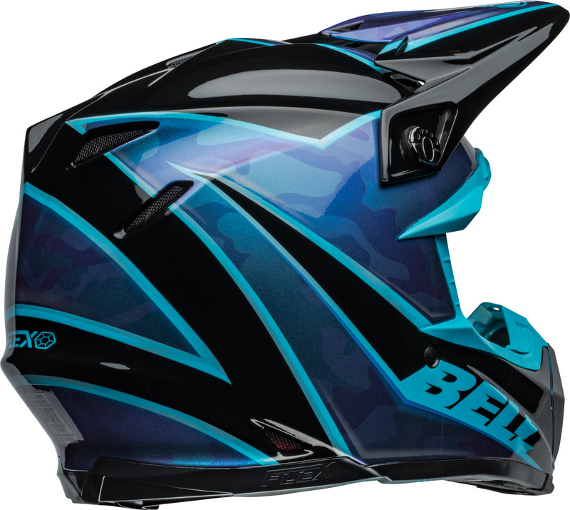 BELL Moto-9S Flex helm - Sprite Gloss Black/Blue