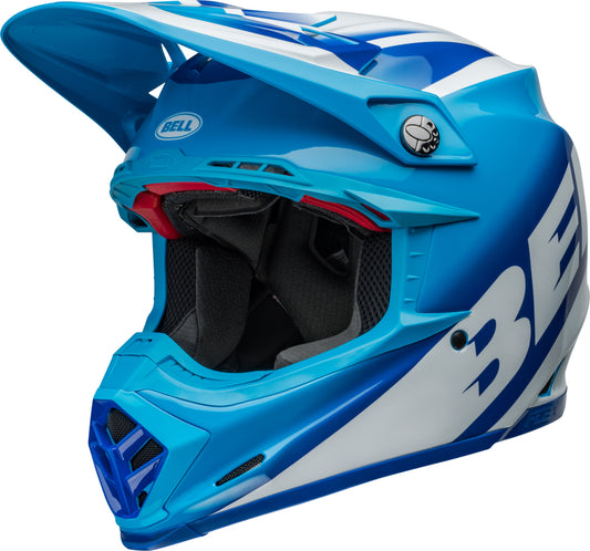 BELL Moto-9S Flex helm - Rail Gloss Blue/White