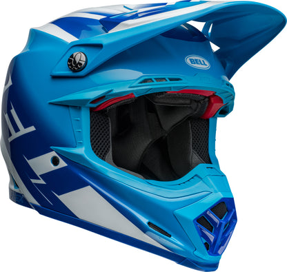 BELL Moto-9S Flex helm - Rail Gloss Blue/White