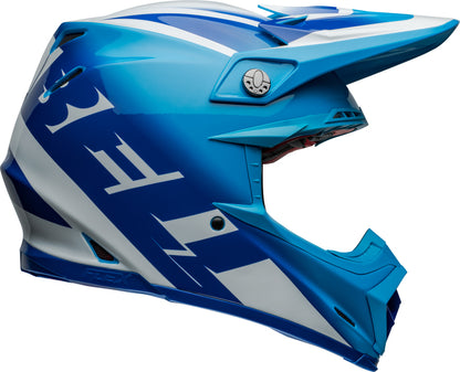 BELL Moto-9S Flex helm - Rail Gloss Blue/White