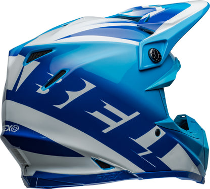 BELL Moto-9S Flex helm - Rail Gloss Blue/White