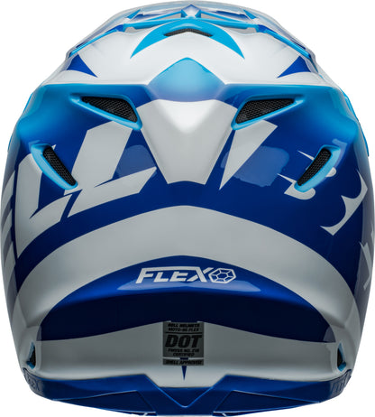 BELL Moto-9S Flex helm - Rail Gloss Blue/White