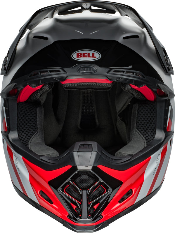 BELL Moto-9S Flex helm - Hello Cousteau Stripes Gloss White/Red