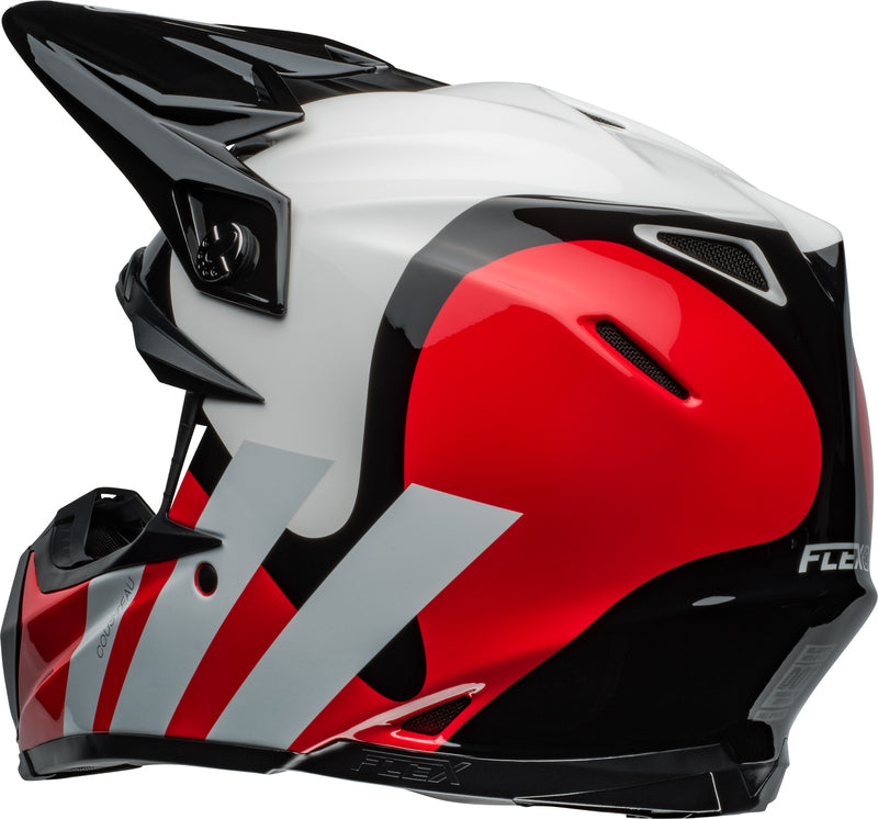 BELL Moto-9S Flex helm - Hello Cousteau Stripes Gloss White/Red