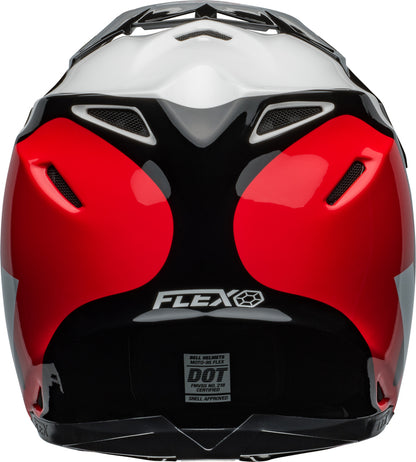 BELL Moto-9S Flex helm - Hello Cousteau Stripes Gloss White/Red