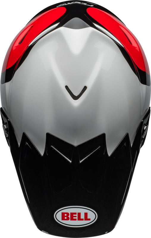 BELL Moto-9S Flex helm - Hello Cousteau Stripes Gloss White/Red
