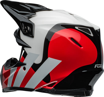 BELL Moto-9S Flex helm - Hello Cousteau Stripes Gloss White/Red