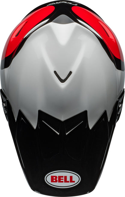 BELL Moto-9S Flex helm - Hello Cousteau Stripes Gloss White/Red