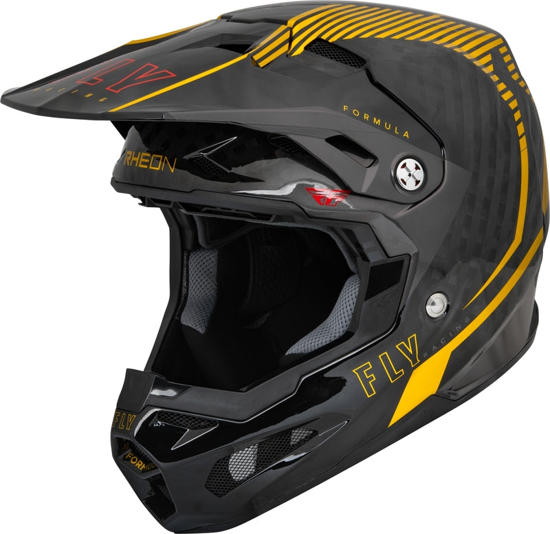 FLY RACING Formula Carbon Tracer Helm - Goud/Zwart