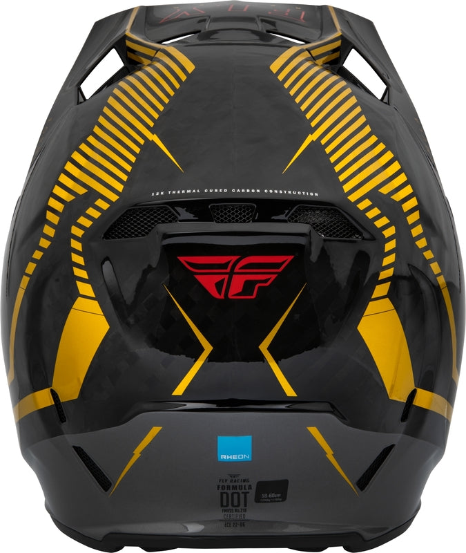 FLY RACING Formula Carbon Tracer Helm - Goud/Zwart