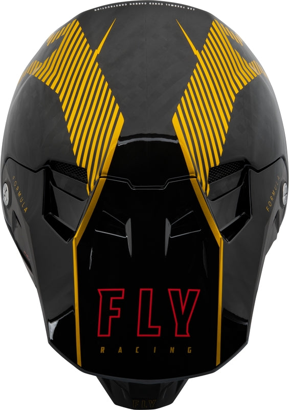 FLY RACING Formula Carbon Tracer Helm - Goud/Zwart