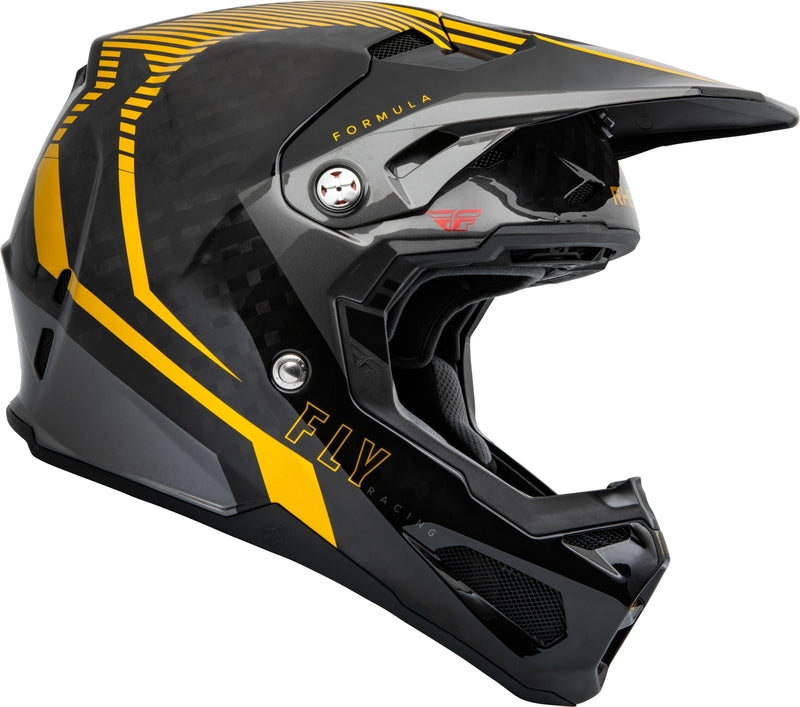 FLY RACING Formula Carbon Tracer Helm - Goud/Zwart