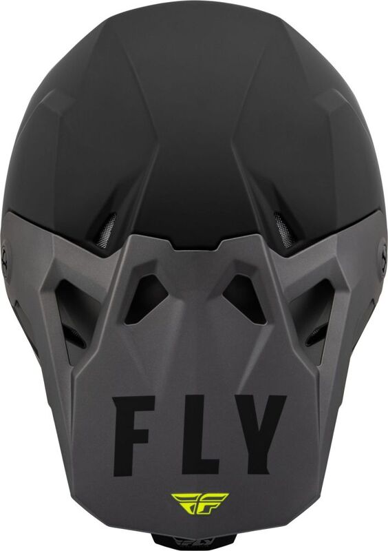 FLY RACING Formula CP Slant Helm - Matzwart/Grijs/Neon geel - XL