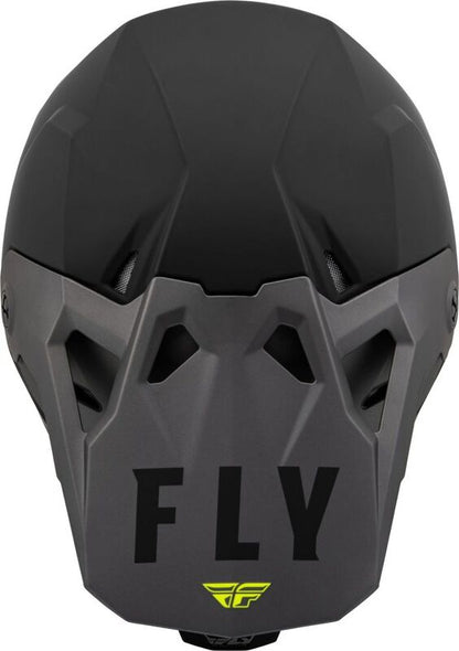 FLY RACING Formula CP Slant Helm - Matzwart/Grijs/Neon geel - XL