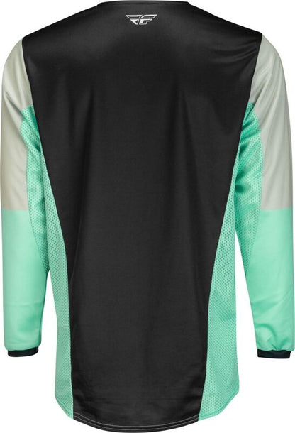 FLY RACING Kinetic Jet Jersey - Zwart/Mint/Grijs - SM