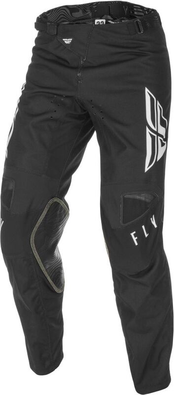 FLY RACING Youth Kinetic K121 Kindermaat broek - Zwart/Wit - Maat 26