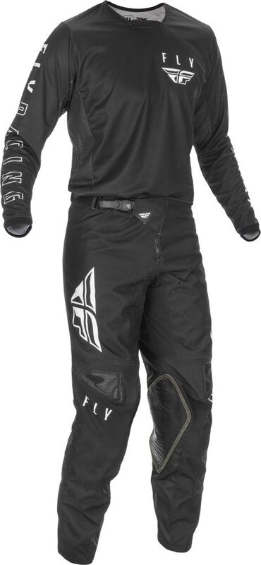 FLY RACING Youth Kinetic K121 Kindermaat broek - Zwart/Wit - Maat 26