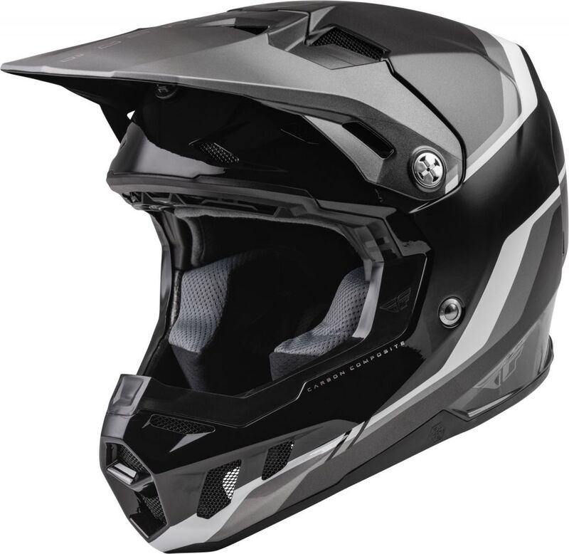 FLY RACING Formula CC Driver Helm - Zwart/Charcoal/Wit - XL