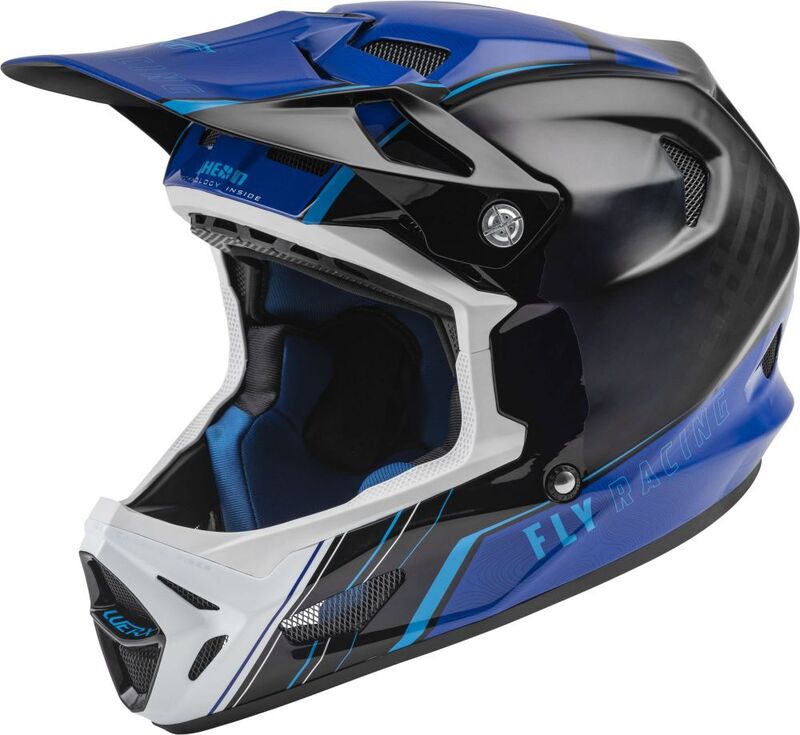 FLY RACING Werx-R Helm - Blauw/Carbon - XL