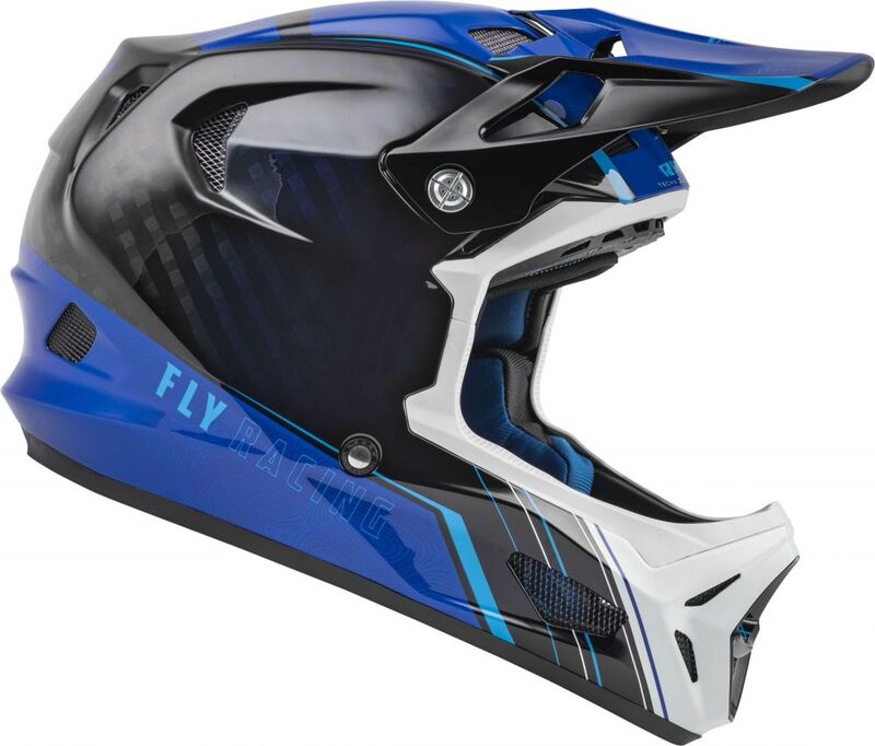 FLY RACING Werx-R Helm - Blauw/Carbon - XL