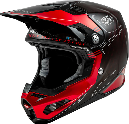 FLY RACING Formula Smart Carbon Legacy Helm - Red Carbon/Zwart