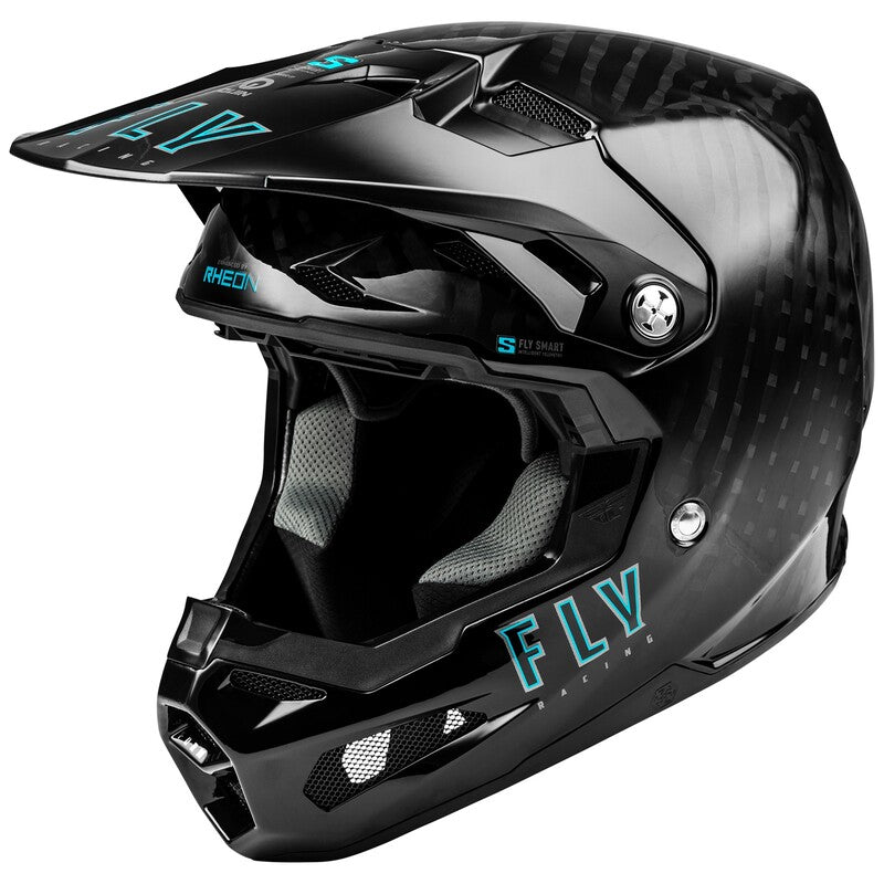 FLY RACING Formula Smart Carbon Solid Helm - Zwart