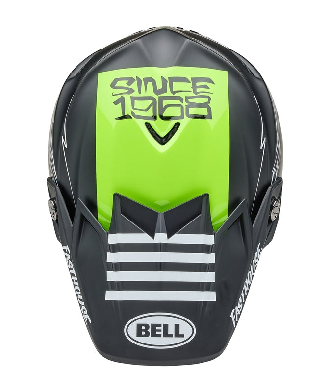 BELL Moto-9S Flex Helm - Fasthouse Smoke Bomb Matte Gloss Black/HiViz Yellow