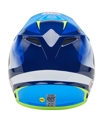 BELL MX-9 Mips Helm - Jackal Gloss Blue/Hi-Viz Yellow