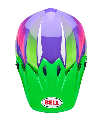 BELL MX-9 Mips Helm - Jackal Gloss Blue/Hi-Viz Yellow