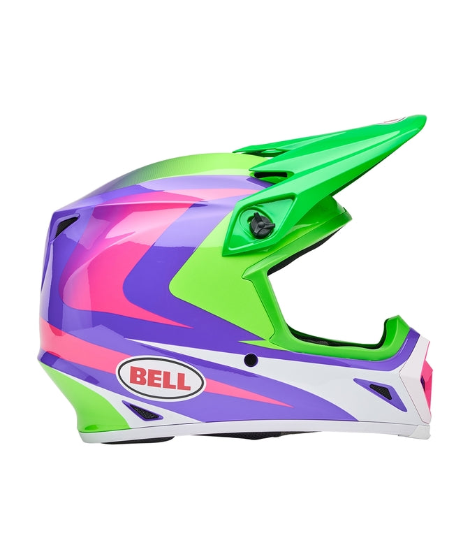 BELL MX-9 Mips Helm - Jackal Gloss Blue/Hi-Viz Yellow