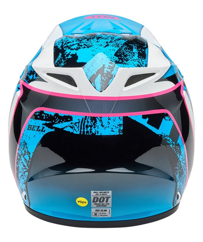 BELL MX-9 Mips Helm - Breakdance Gloss Blue/Pink