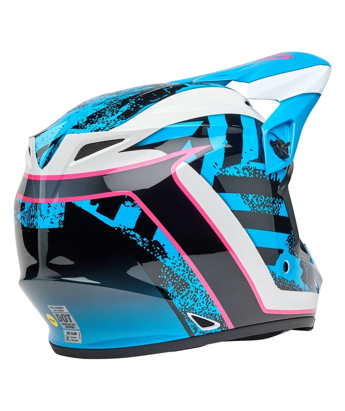 BELL MX-9 Mips Helm - Breakdance Gloss Blue/Pink