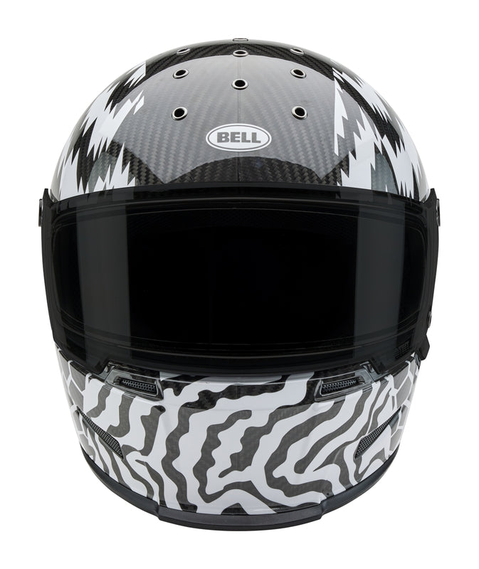 BELL Eliminator Carbon Helm - Deathspray Gloss Black/White/Black