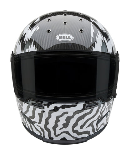 BELL Eliminator Carbon Helm - Deathspray Gloss Black/White/Black
