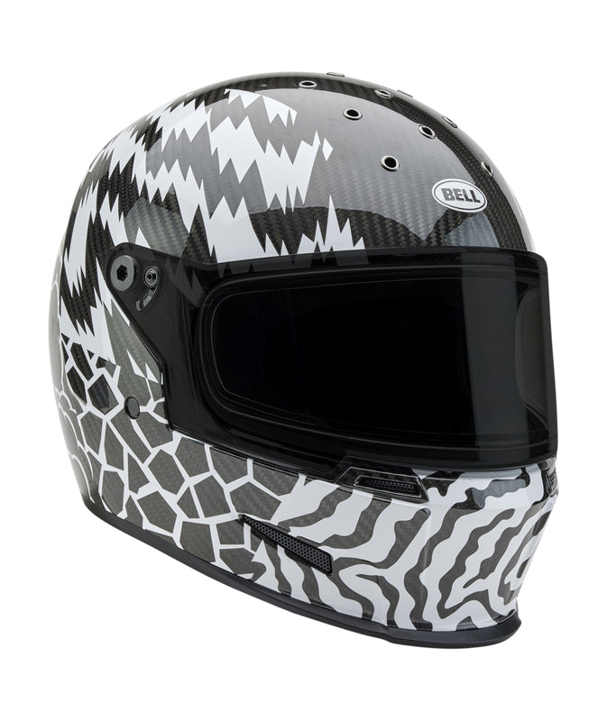BELL Eliminator Carbon Helm - Deathspray Gloss Black/White/Black