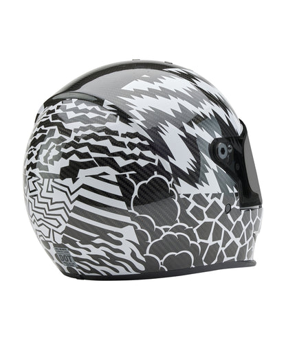 BELL Eliminator Carbon Helm - Deathspray Gloss Black/White/Black