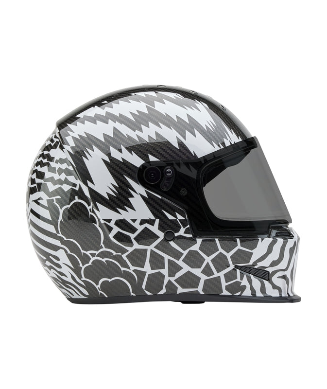 BELL Eliminator Carbon Helm - Deathspray Gloss Black/White/Black