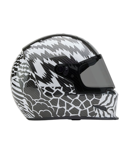 BELL Eliminator Carbon Helm - Deathspray Gloss Black/White/Black