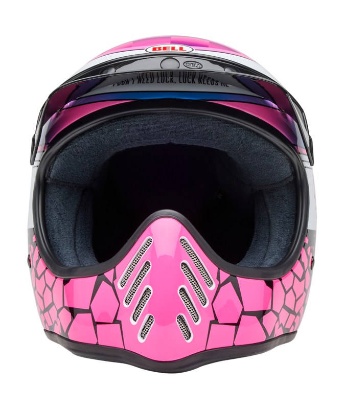 BELL Moto-3 Helm - Deathspray Gloss Pink Purple