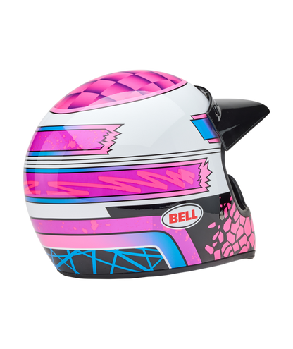 BELL Moto-3 Helm - Deathspray Gloss Pink Purple