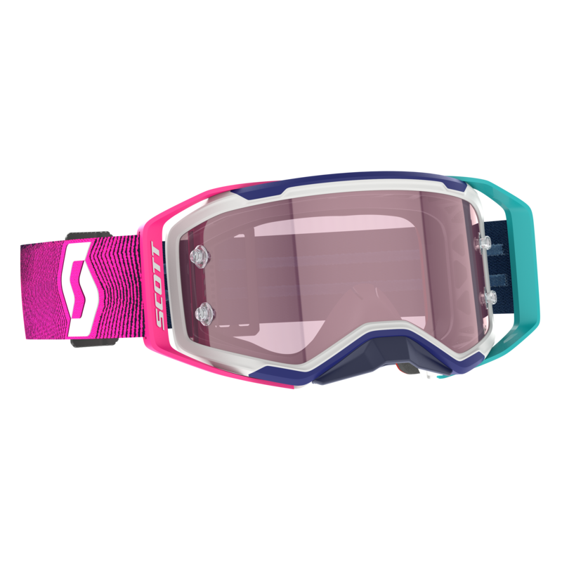 SCOTT Prospect 2.0 AMP Chrome Crossbril - Midnight Purple/Safety Yellow met Blue Chrome Lens