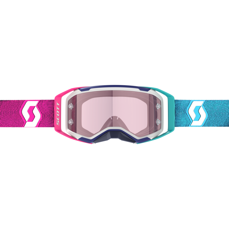 SCOTT Prospect 2.0 AMP Chrome Crossbril - Midnight Purple/Safety Yellow met Blue Chrome Lens
