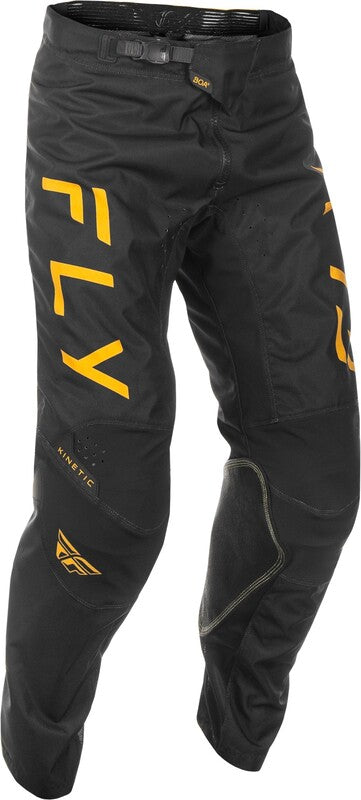 FLY RACING Kinetic Center Broek - Zwart/Goud